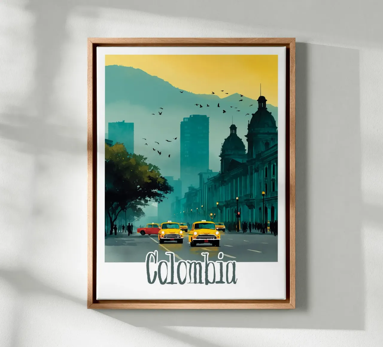 Affiche Colombie tela con Cornice a cassetta da Frame the World
