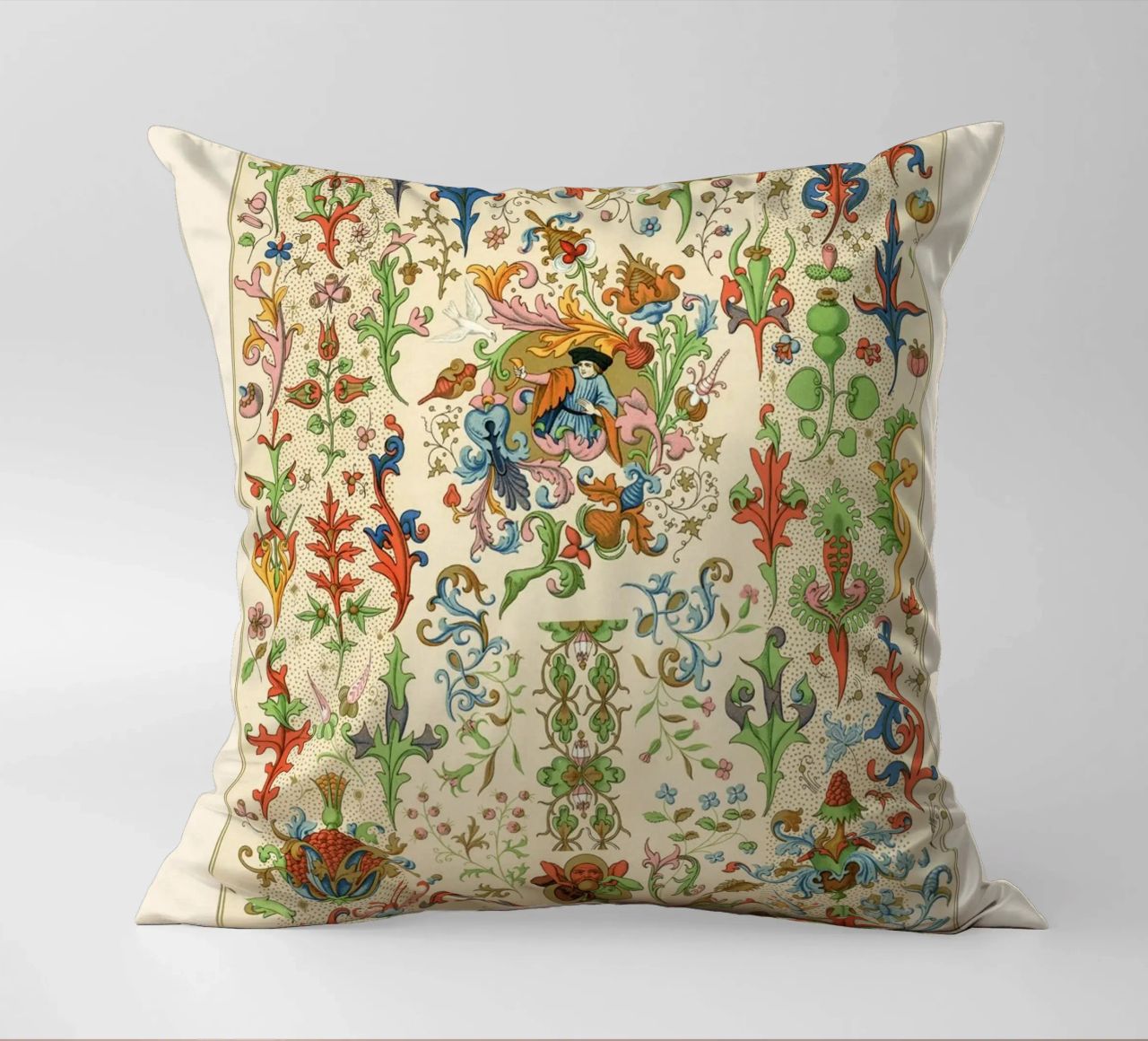 Medieval pattern decorative cushion by vintageshop