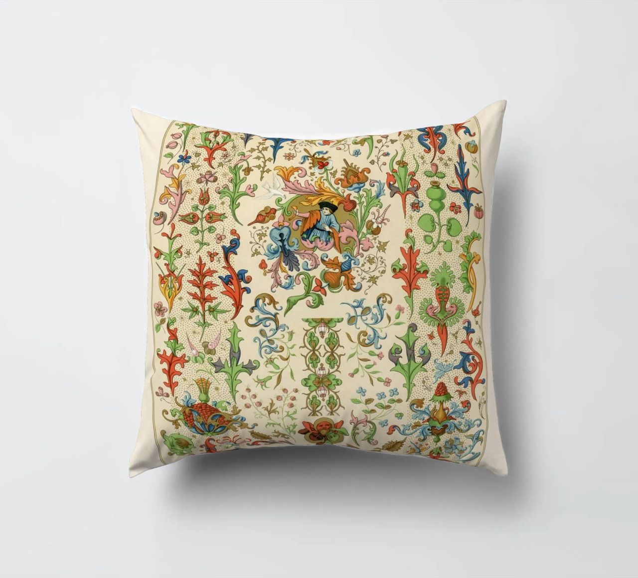 Medieval pattern decorative cushion by vintageshop