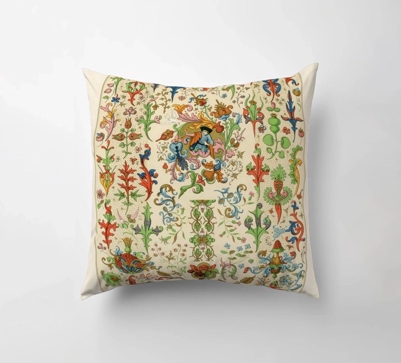 Medieval pattern decorative cushion by vintageshop