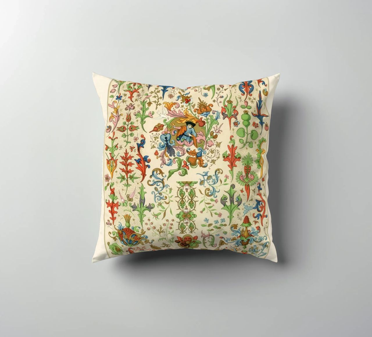Medieval pattern decorative cushion by vintageshop