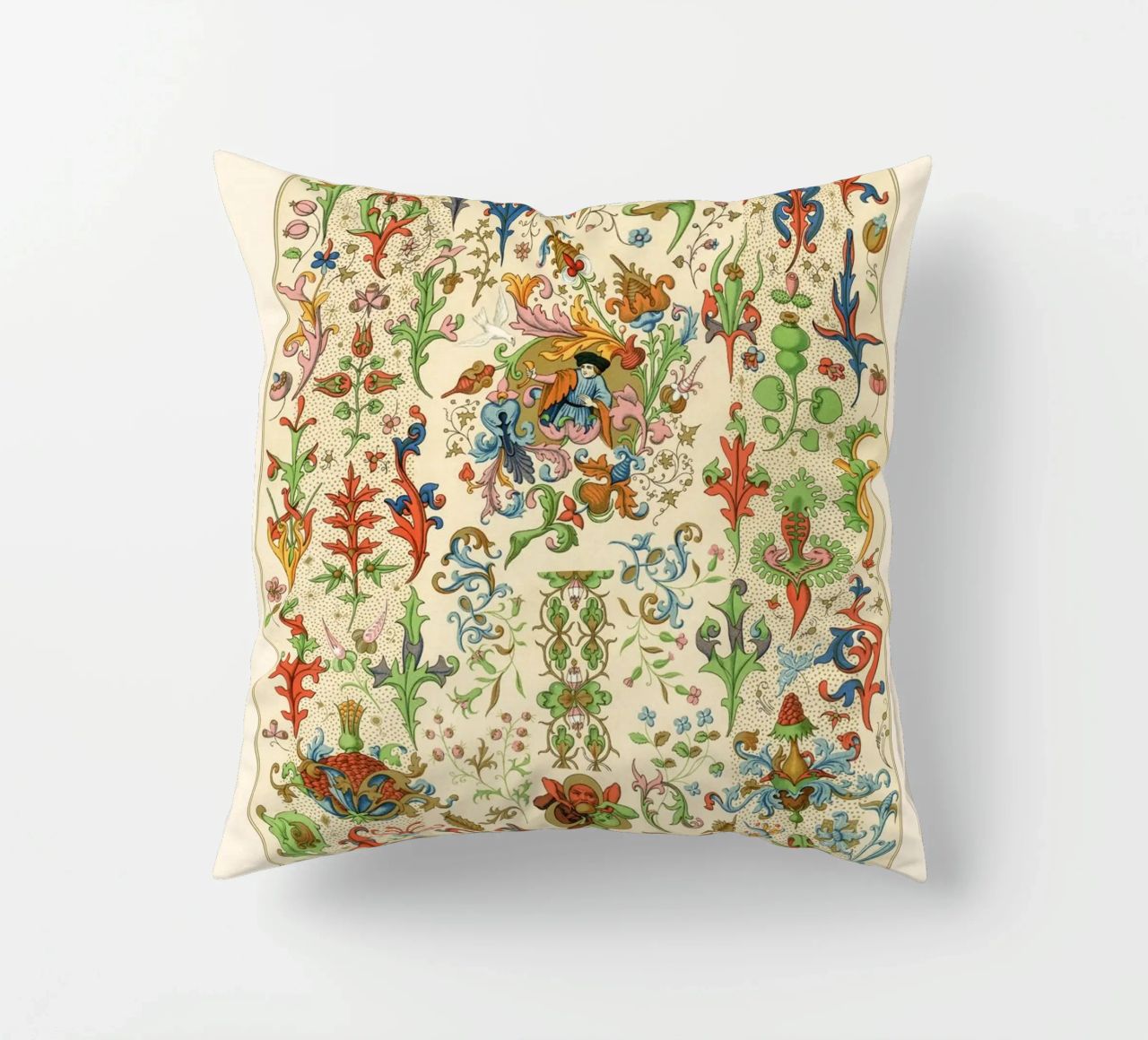 Medieval pattern decorative cushion by vintageshop