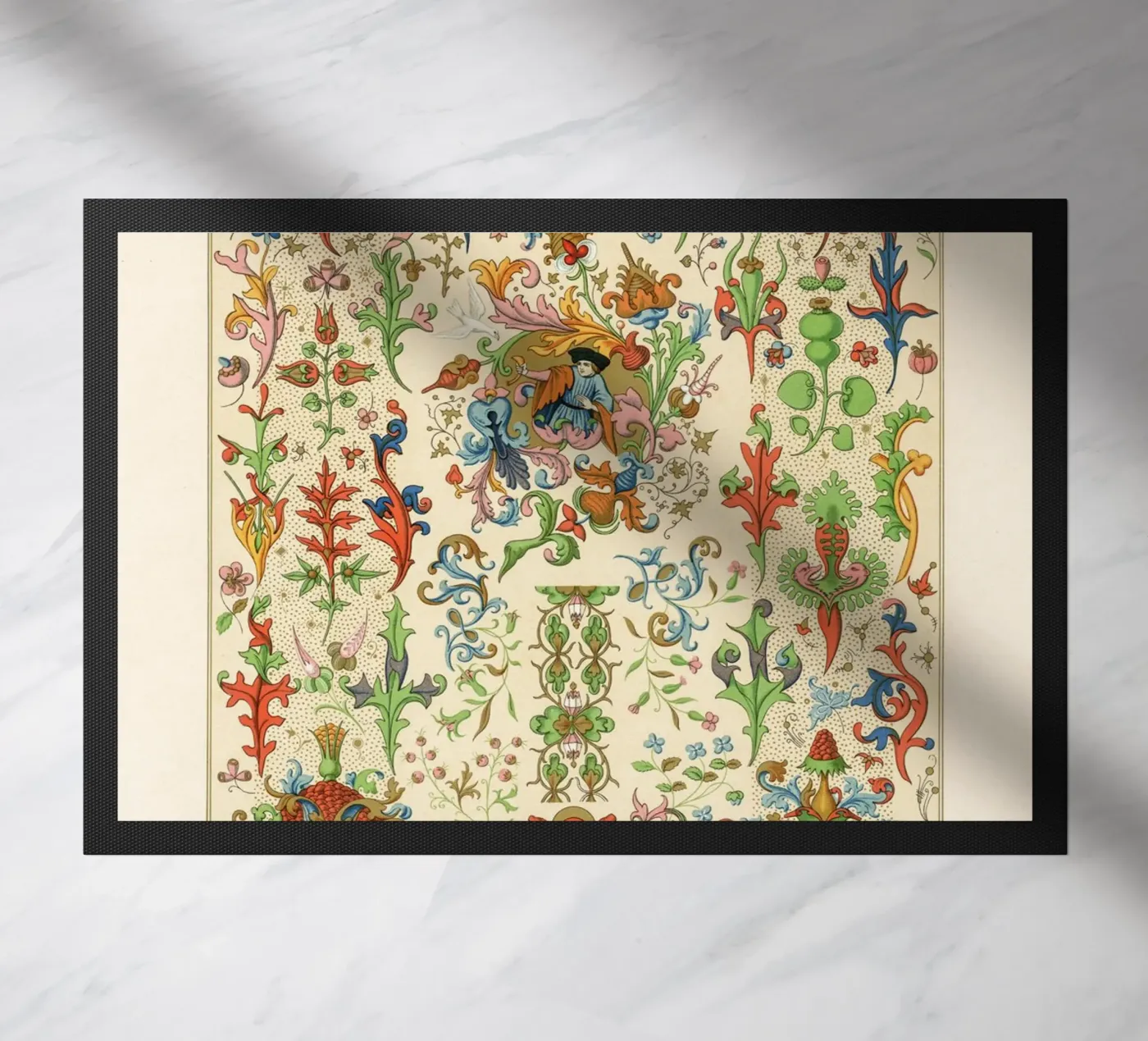 Medieval pattern deurmat van vintageshop