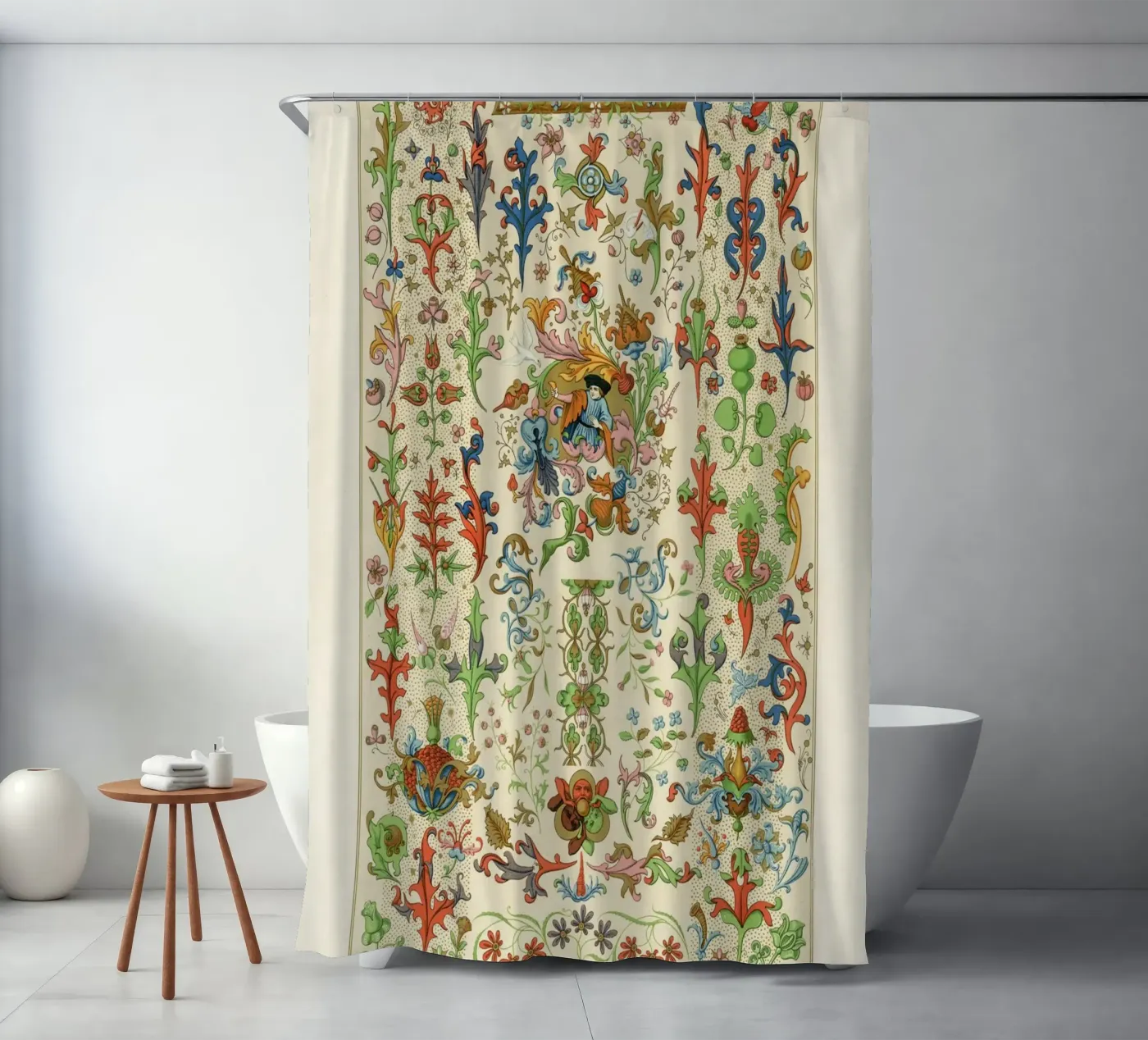 Medieval pattern shower curtain by vintageshop