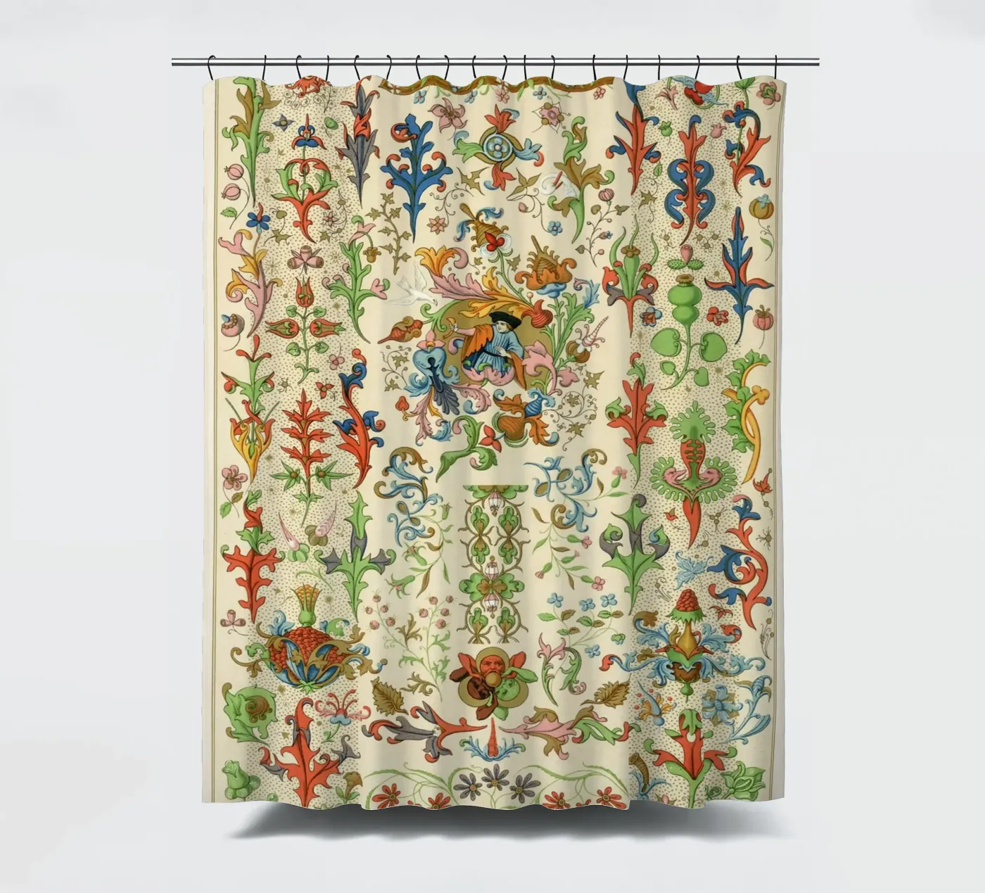 Medieval pattern douchegordijn van vintageshop