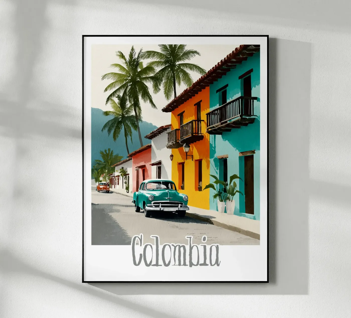 Affiche Colombie Acryl-Glas von Frame the World