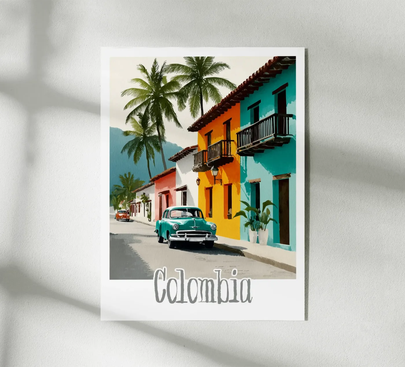 Affiche Colombie Acryl-Glas von Frame the World
