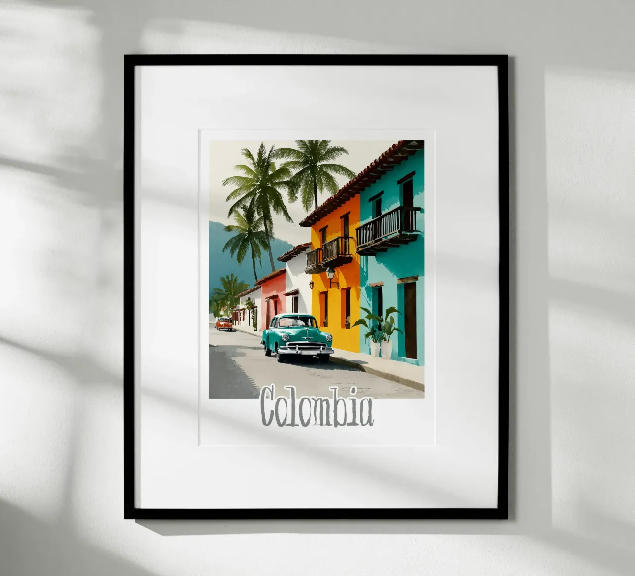 Affiche Colombie poster con telaio in alluminio da Frame the World