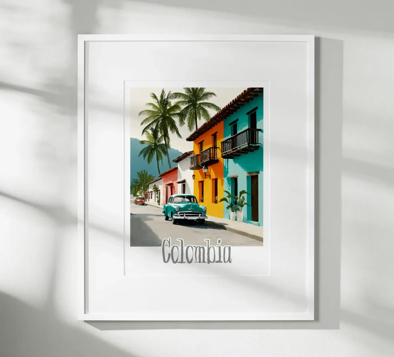 Affiche Colombie poster con telaio in alluminio da Frame the World