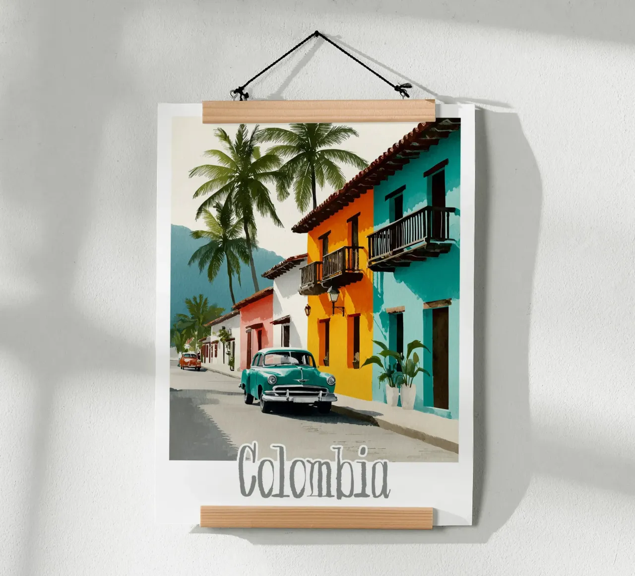 Affiche Colombie poster con telaio in alluminio da Frame the World