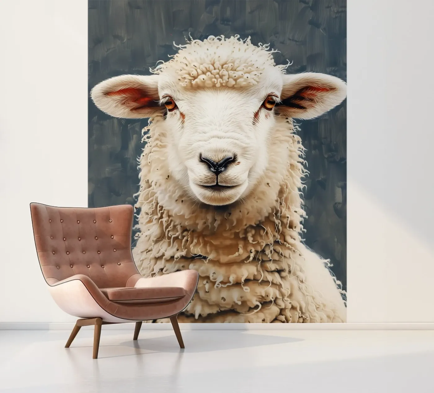 Schapen fotobehang van Lionmixart