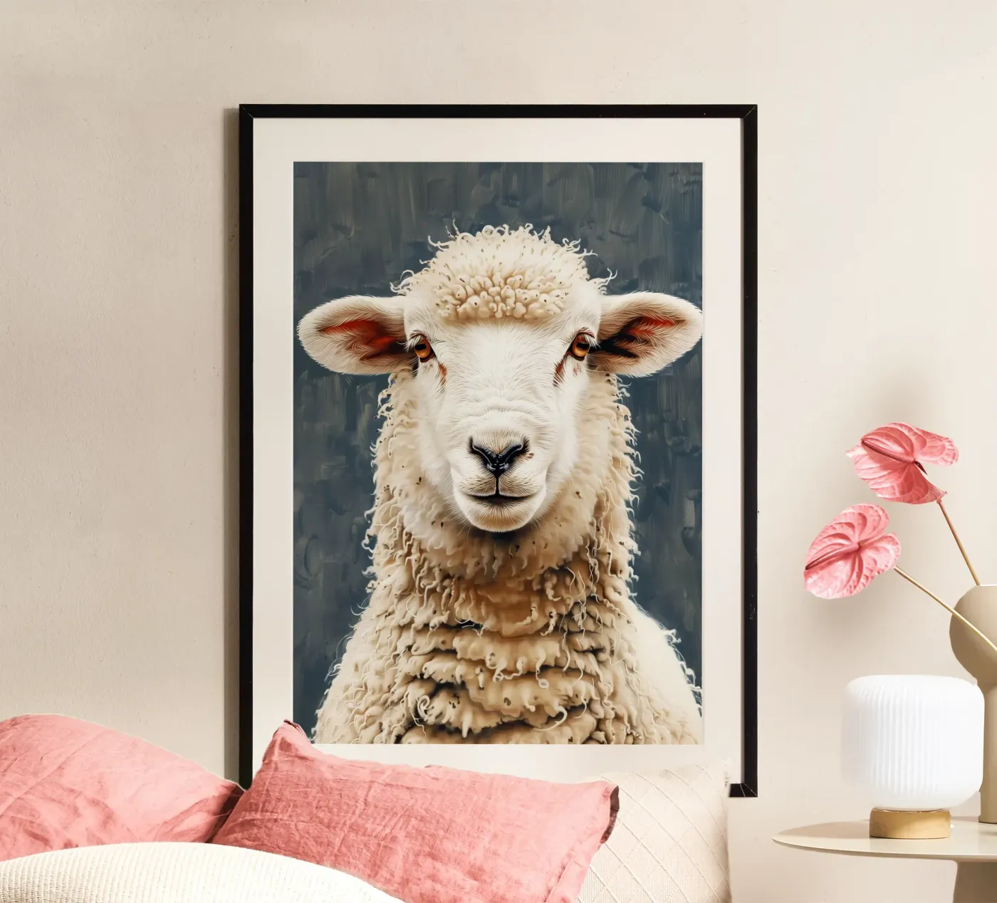 Sheep poster by Lionmixart