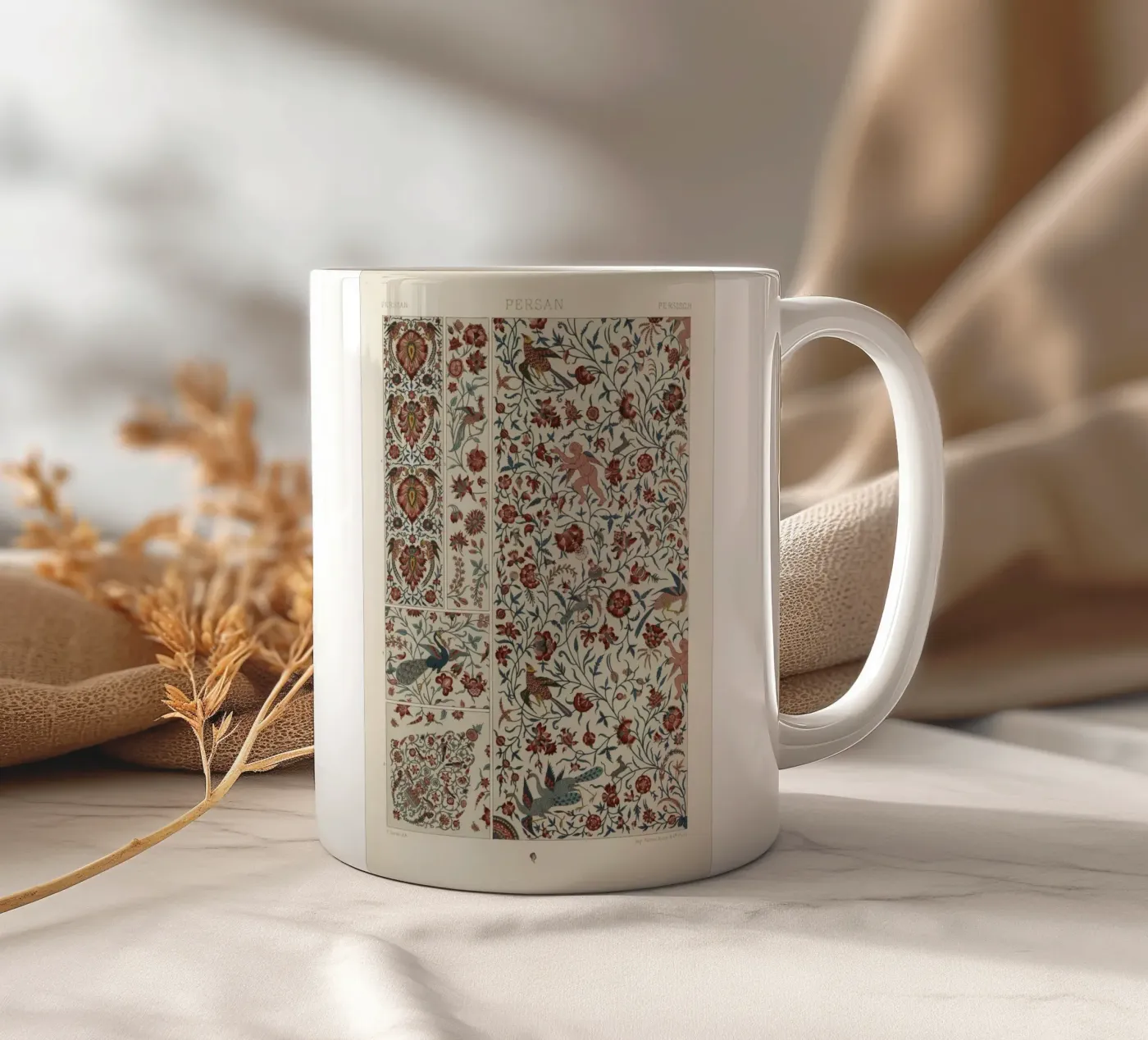 Persian pattern ceramic mug by vintageshop