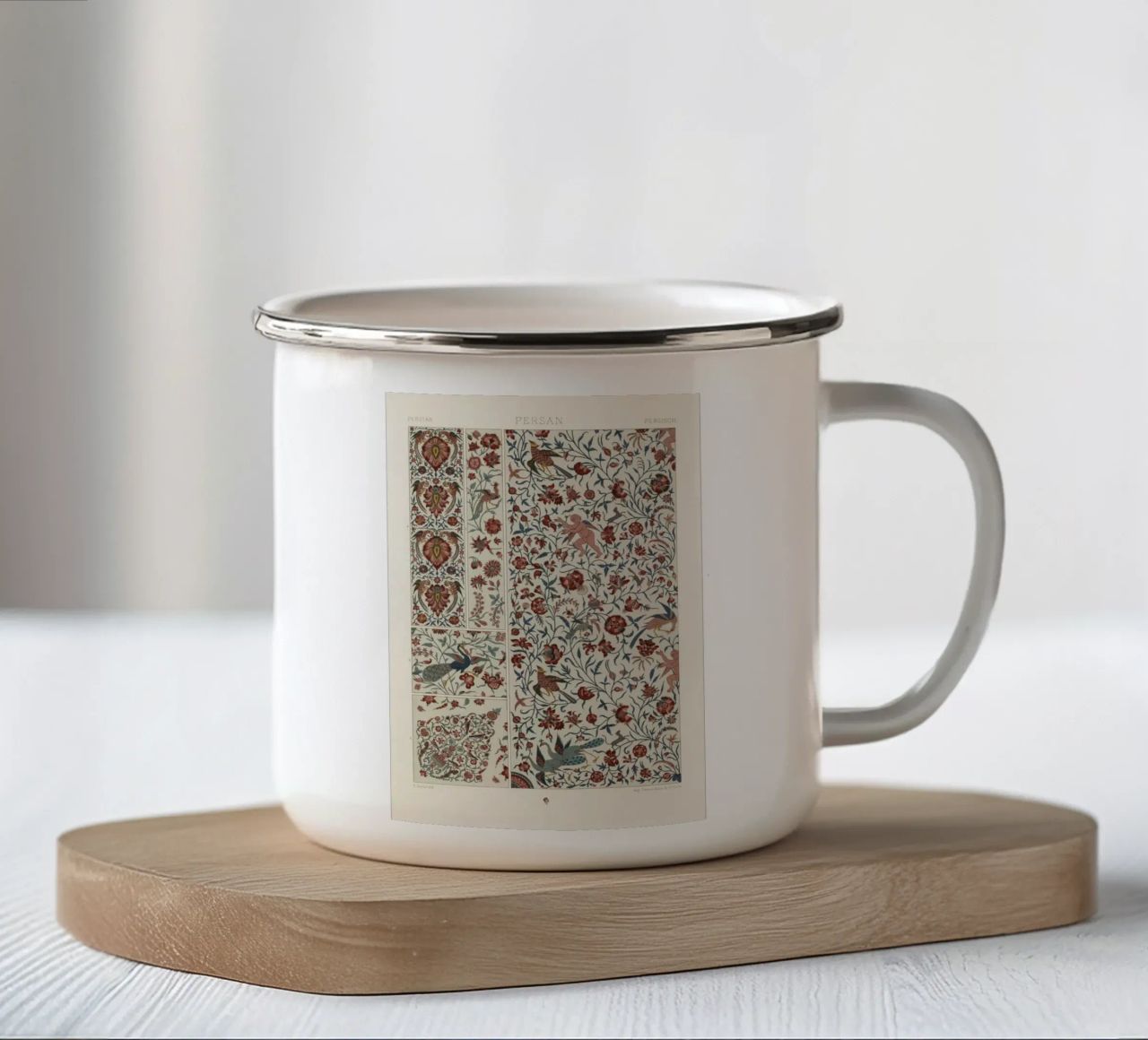 Persian pattern mug en émail de vintageshop