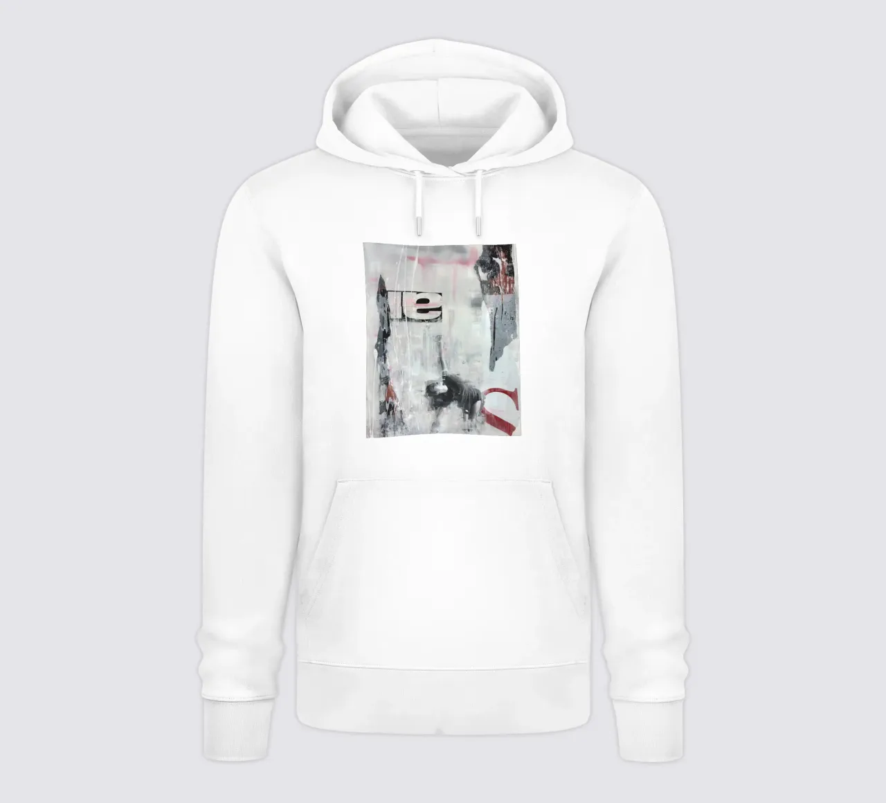 Expression punch in white felpa con cappuccio da PeHa - ART