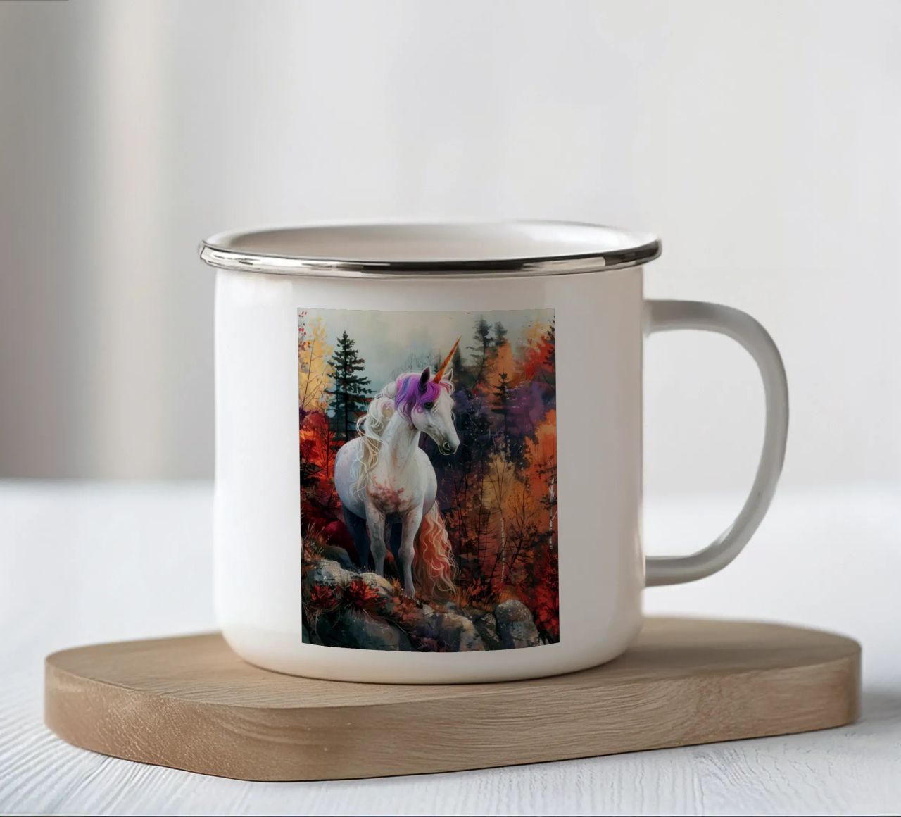 Unicorno magico tazza in smalto da Lionmixart