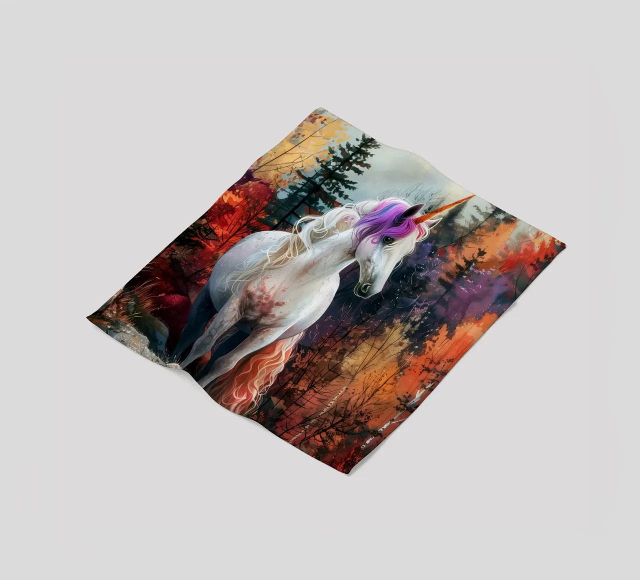 Magic Unicorn fleece blanket by Lionmixart