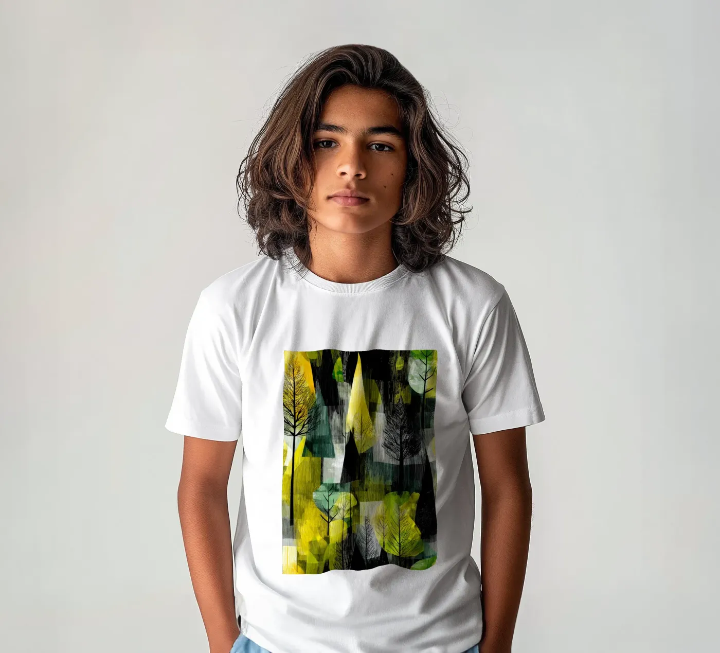 Foresta verde t-shirt bambini da Justyna Jaszke JBJart