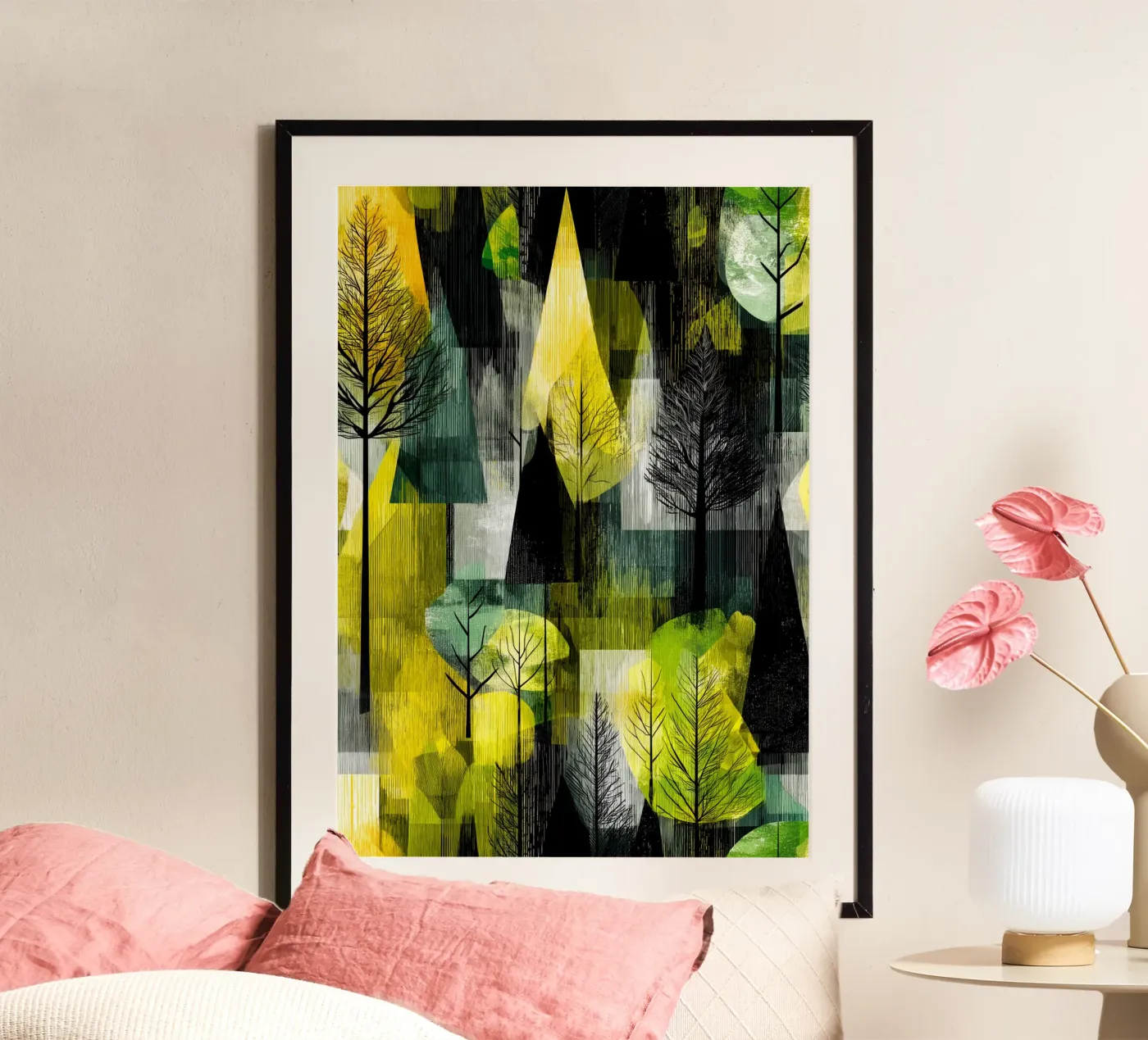 Green forest poster by Justyna Jaszke JBJart