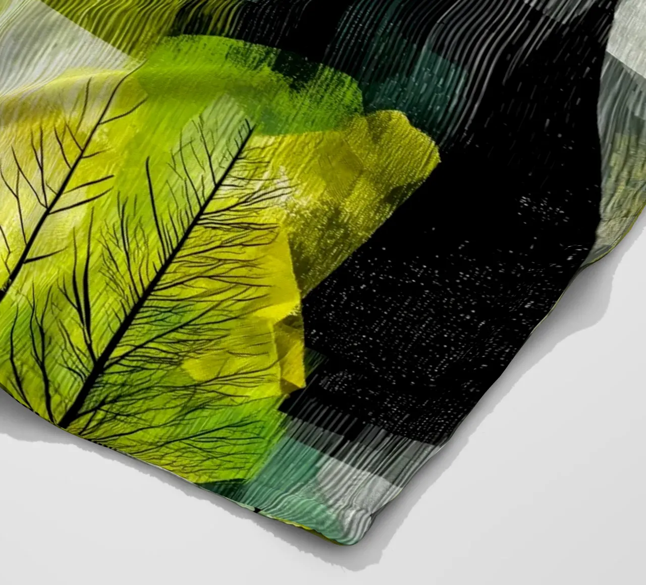 Foresta verde coperta in pile da Justyna Jaszke JBJart