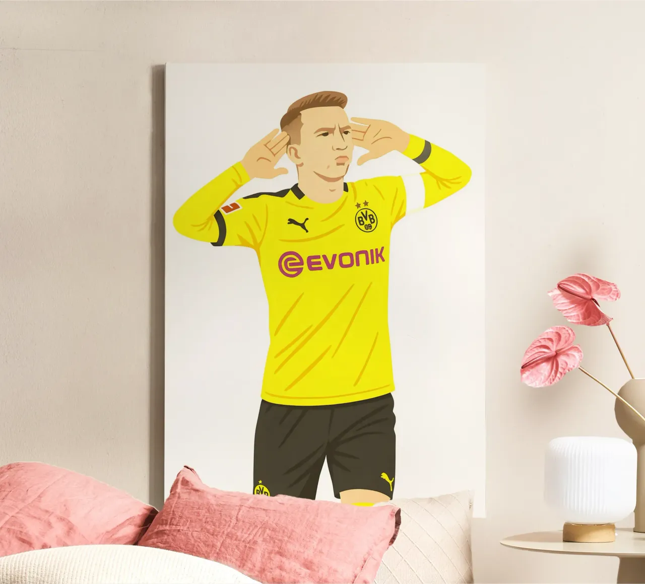 Marco Reus Minimalist tela con Cornice a cassetta da MoviesArt