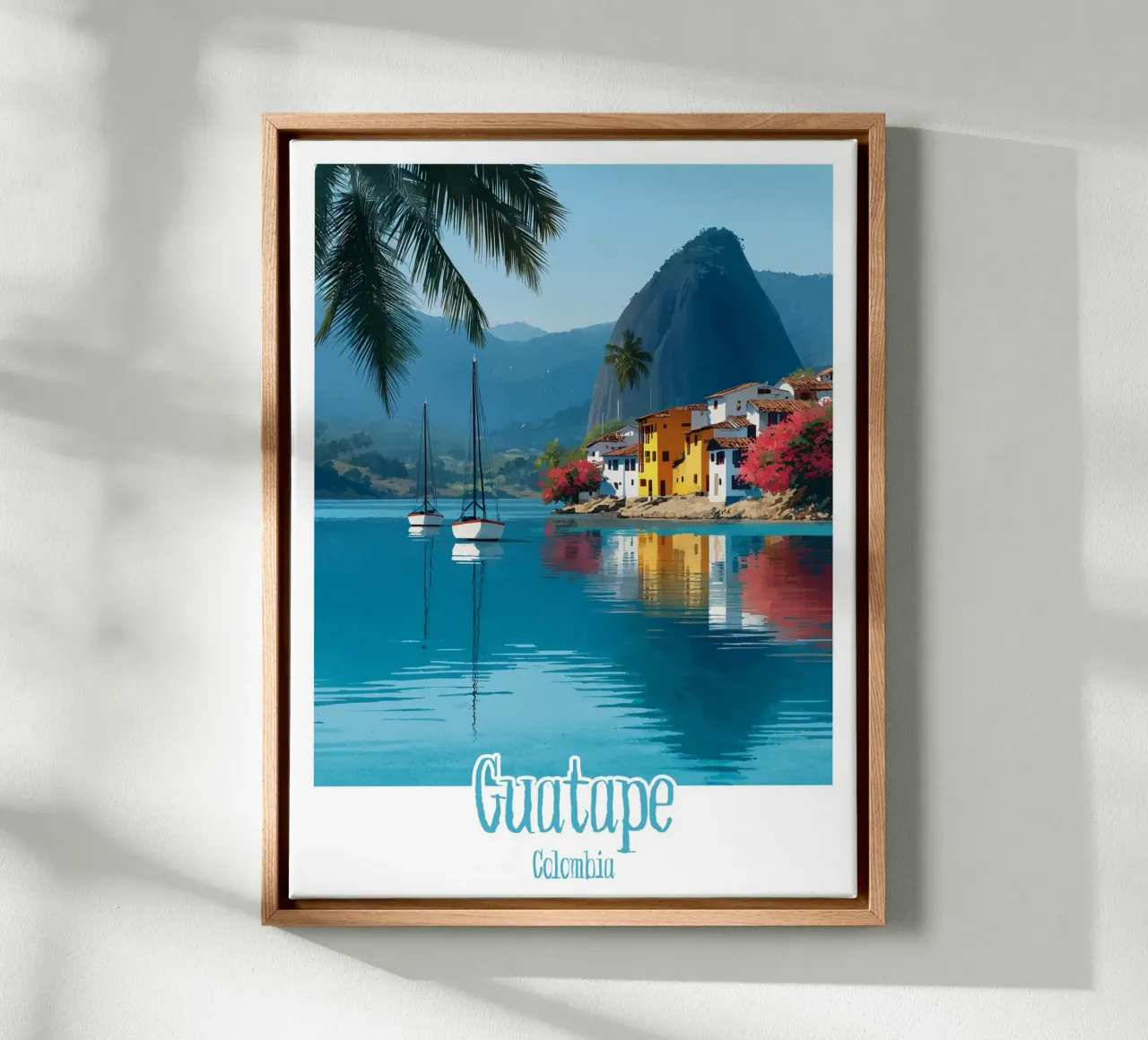 Affiche Guatapé, Colombie tela con Cornice a cassetta da Frame the World