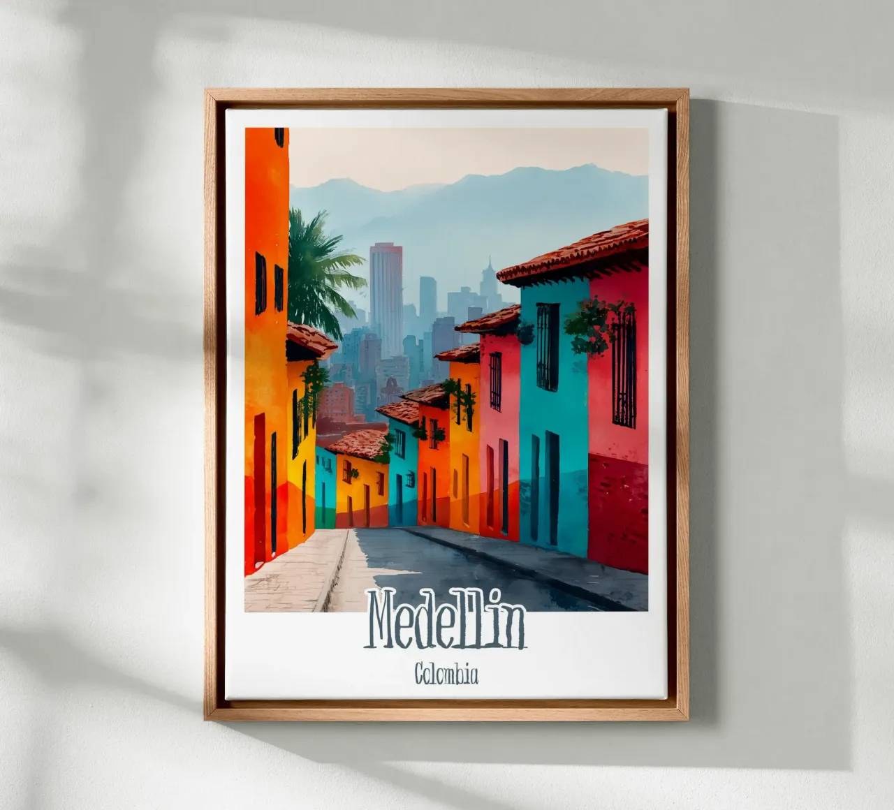 Affiche Medellin, Colombie tela con Cornice a cassetta da Frame the World