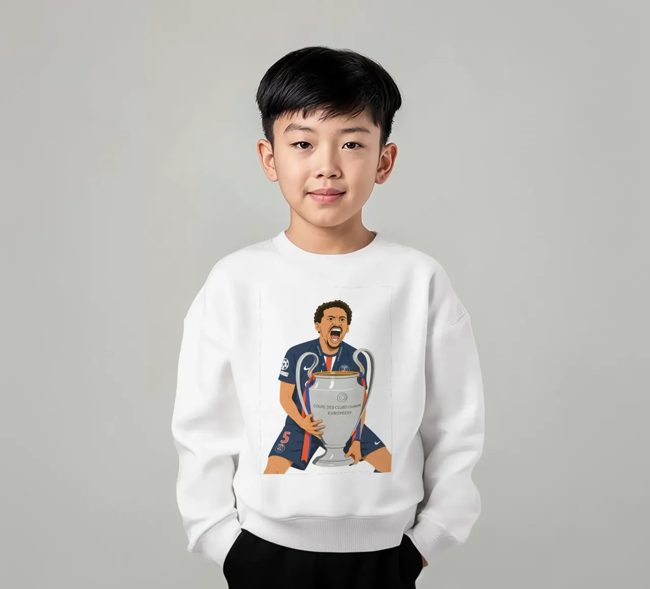 Marquinhos Minimalist kids sweatshirt by MoviesArt
