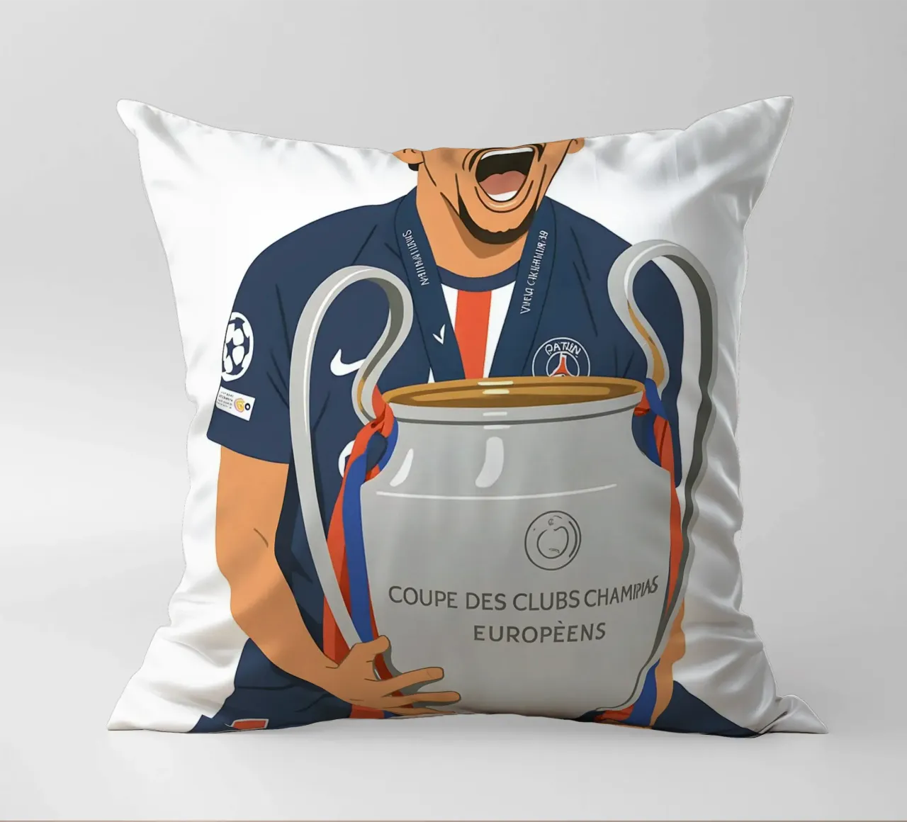 Marquinhos Minimalist decorative cushion by MoviesArt