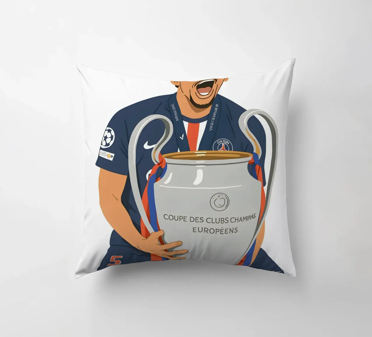 Marquinhos Minimalist decorative cushion by MoviesArt