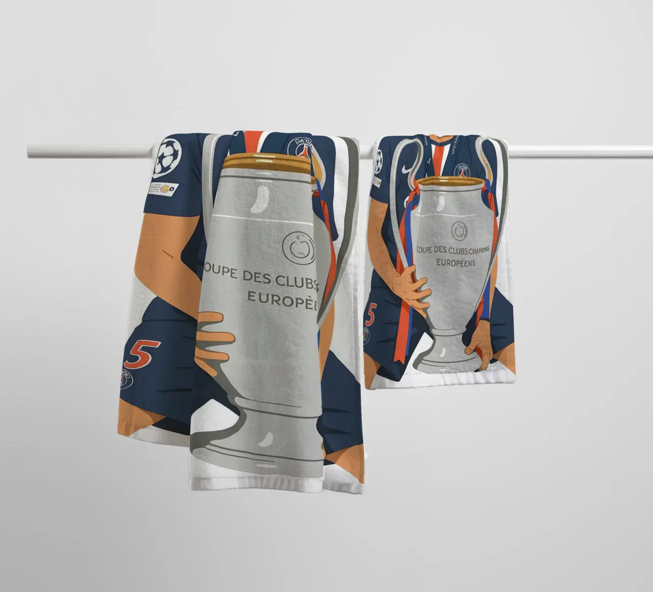 Marquinhos Minimalist towel by MoviesArt