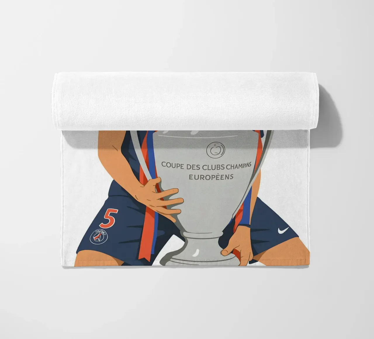 Marquinhos Minimalist beach towel by MoviesArt