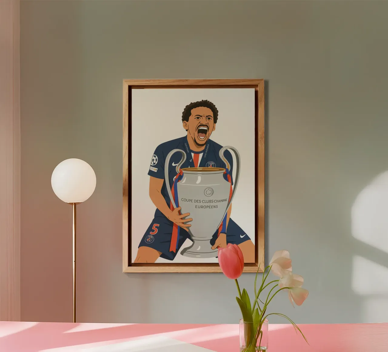 Marquinhos Minimalist alu-dibond by MoviesArt