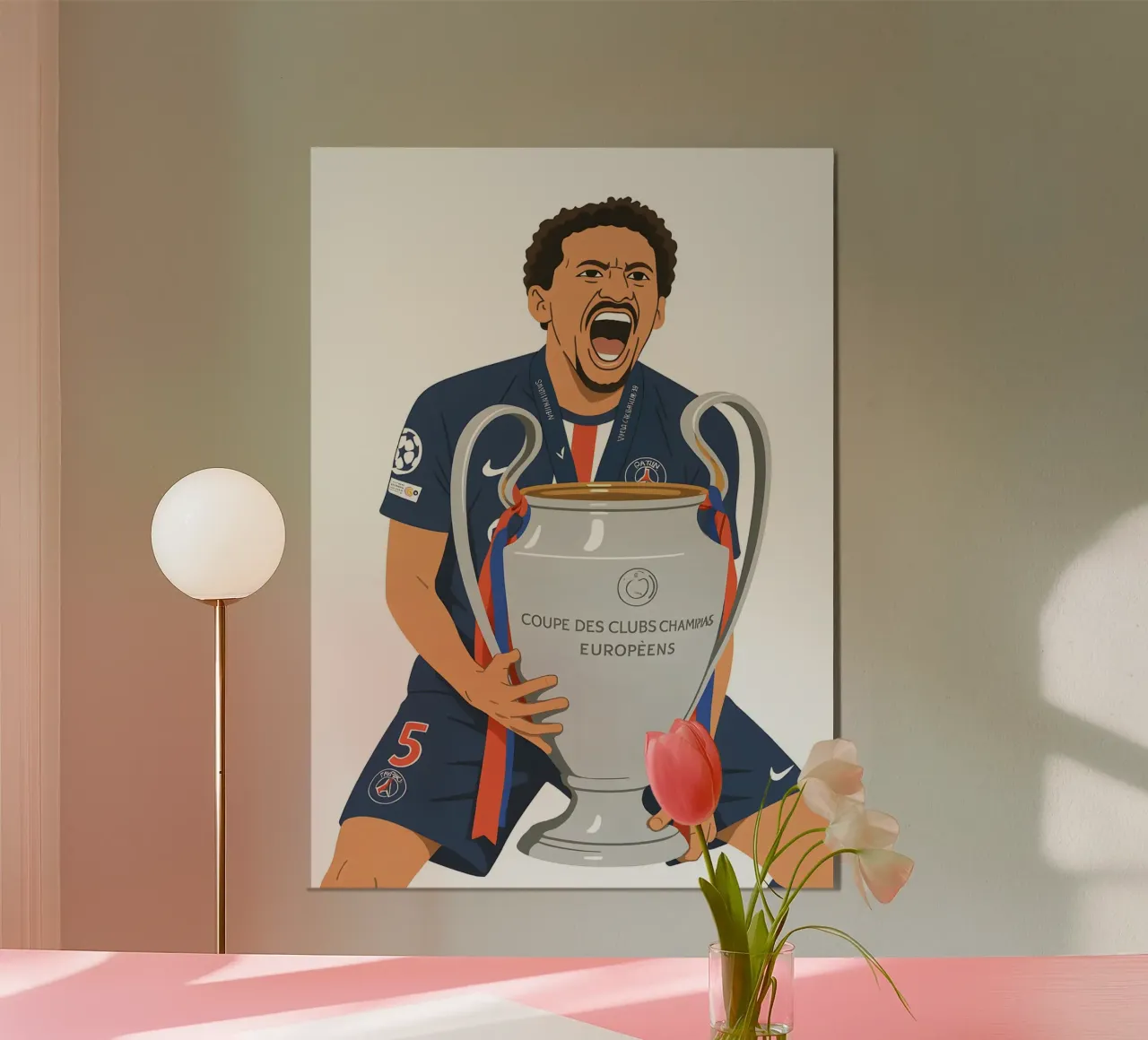 Marquinhos Minimalist alu-dibond by MoviesArt