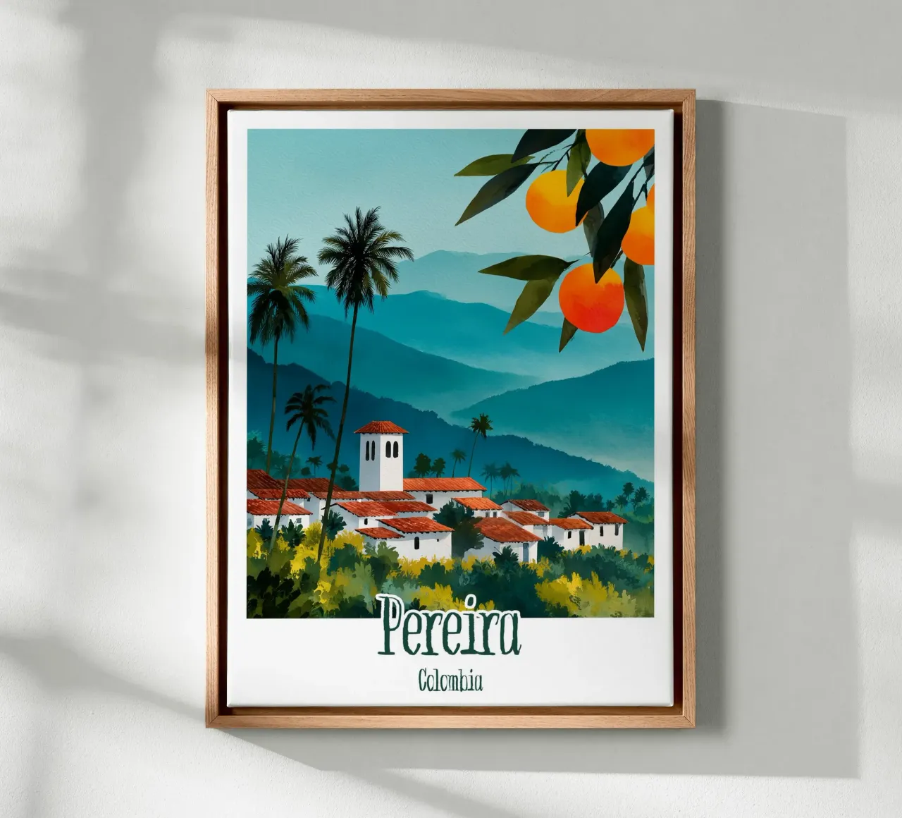 Affiche Pereira,Colombie tela con Cornice a cassetta da Frame the World
