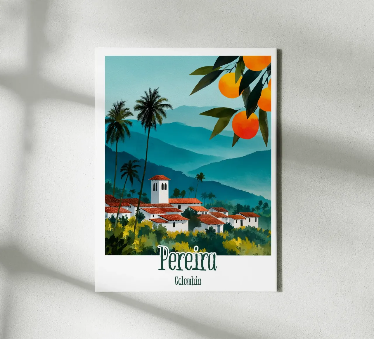 Affiche Pereira,Colombie tela con Cornice a cassetta da Frame the World