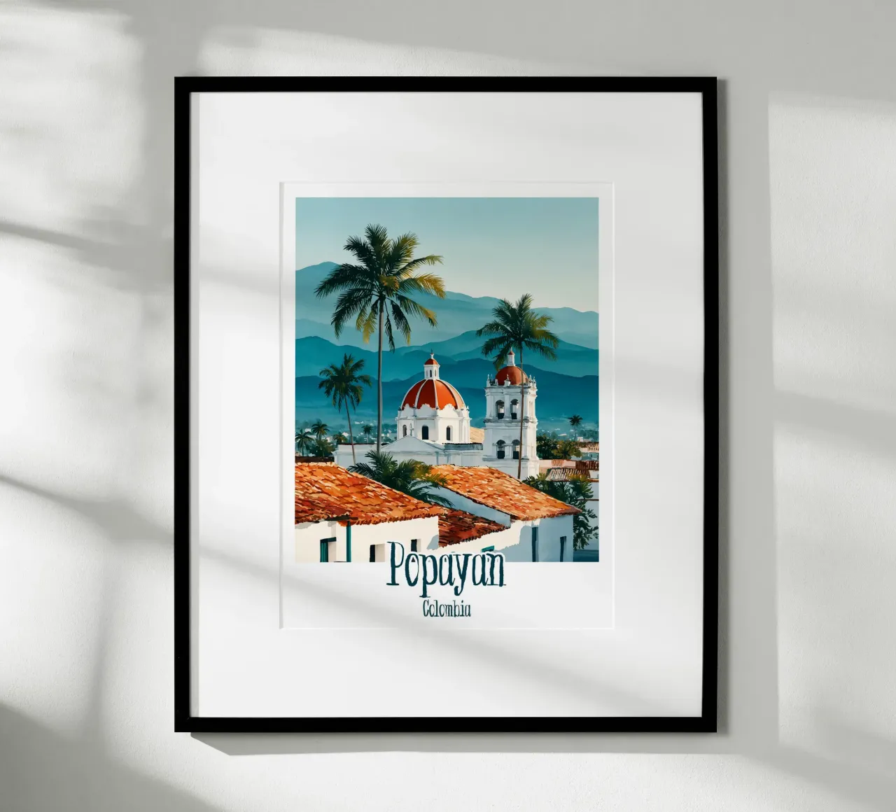 Affiche Popayán, Colombia poster con telaio in alluminio da Frame the World