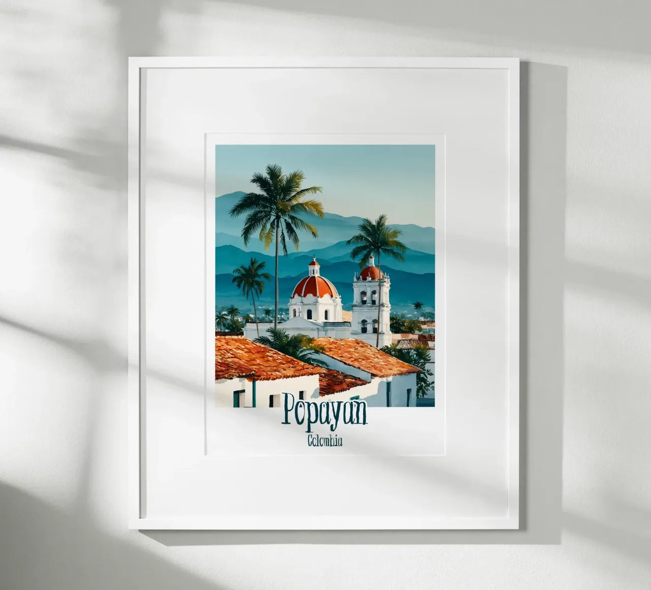 Affiche Popayán, Colombia poster con telaio in alluminio da Frame the World