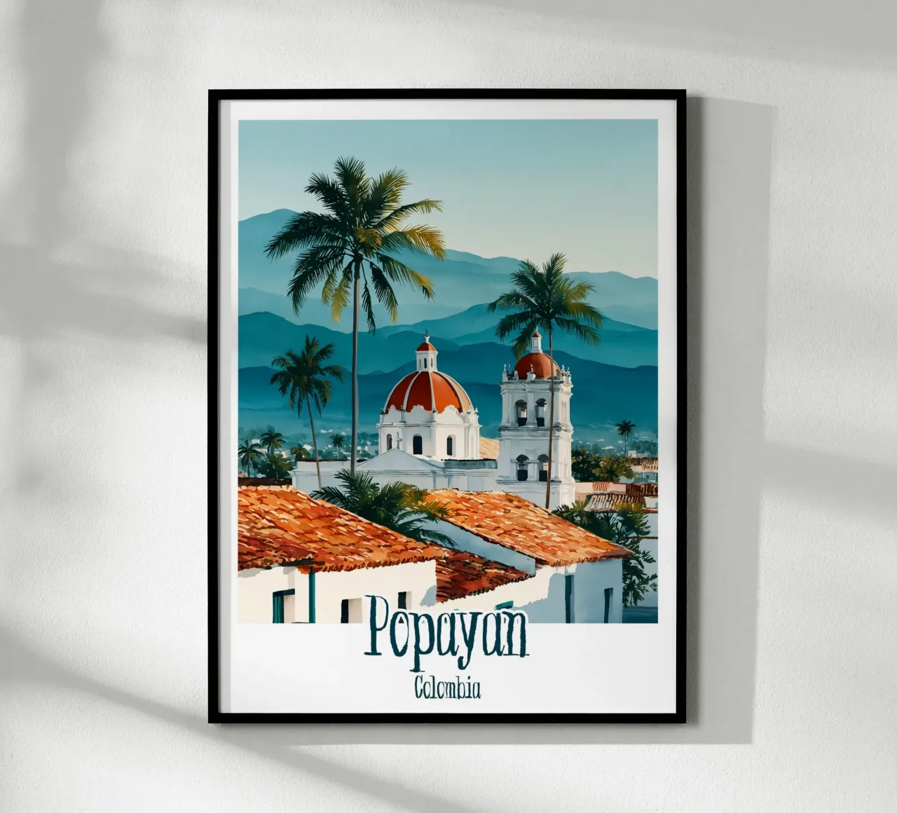 Affiche Popayán, Colombia poster con telaio in alluminio da Frame the World