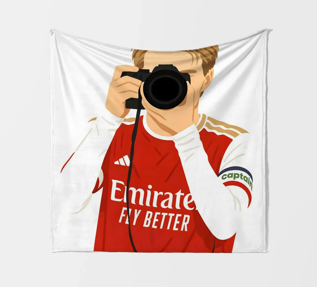 Martin Ødegaard Arsenal Minimalist coperta in pile da MoviesArt