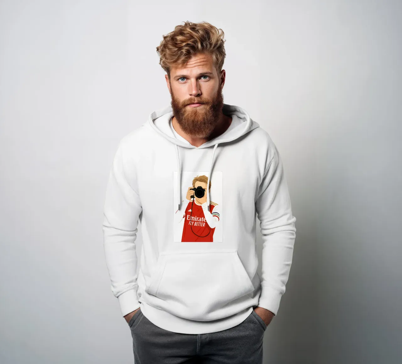 Martin Ødegaard Arsenal Minimalist felpa con cappuccio da MoviesArt