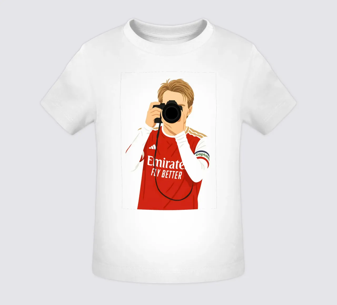 Martin Ødegaard Arsenal Minimalist maglietta neonato da MoviesArt