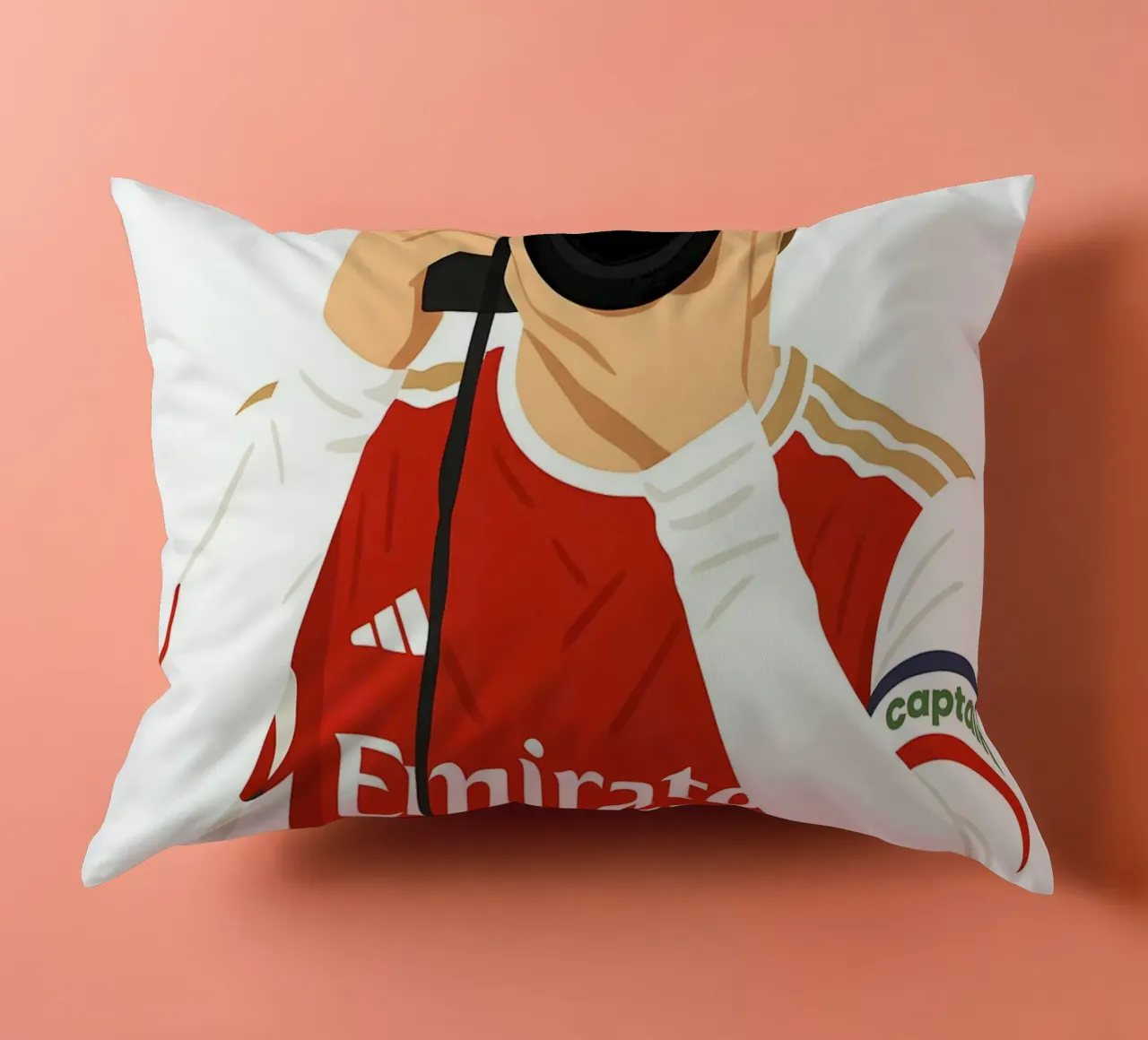 Martin Ødegaard Arsenal Minimalist cuscino da MoviesArt