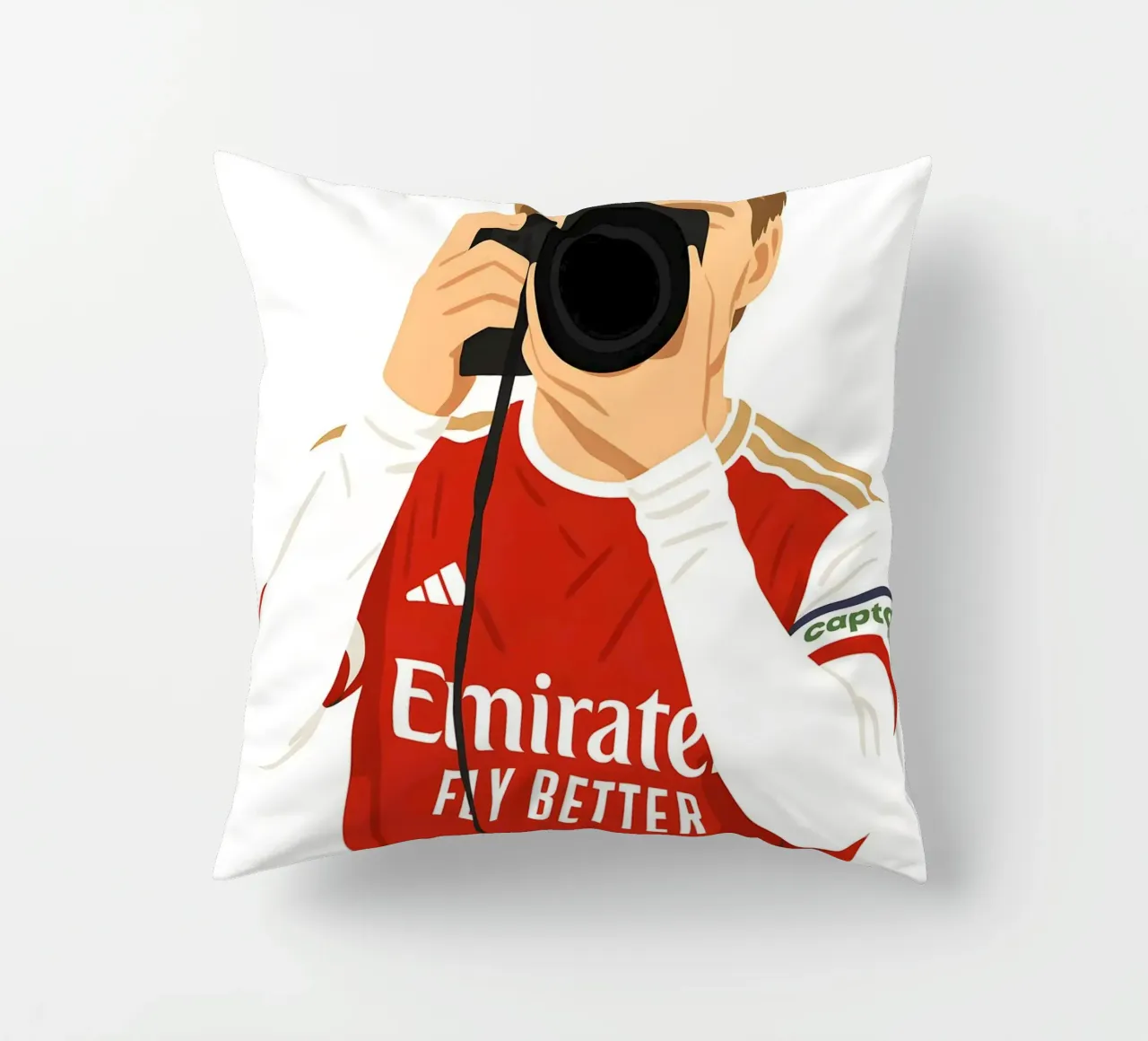 Martin Ødegaard Arsenal Minimalist cuscino da MoviesArt