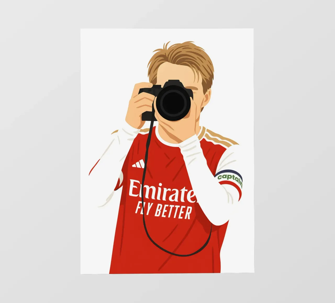 Martin Ødegaard Arsenal Minimalist pellicola backlit da MoviesArt