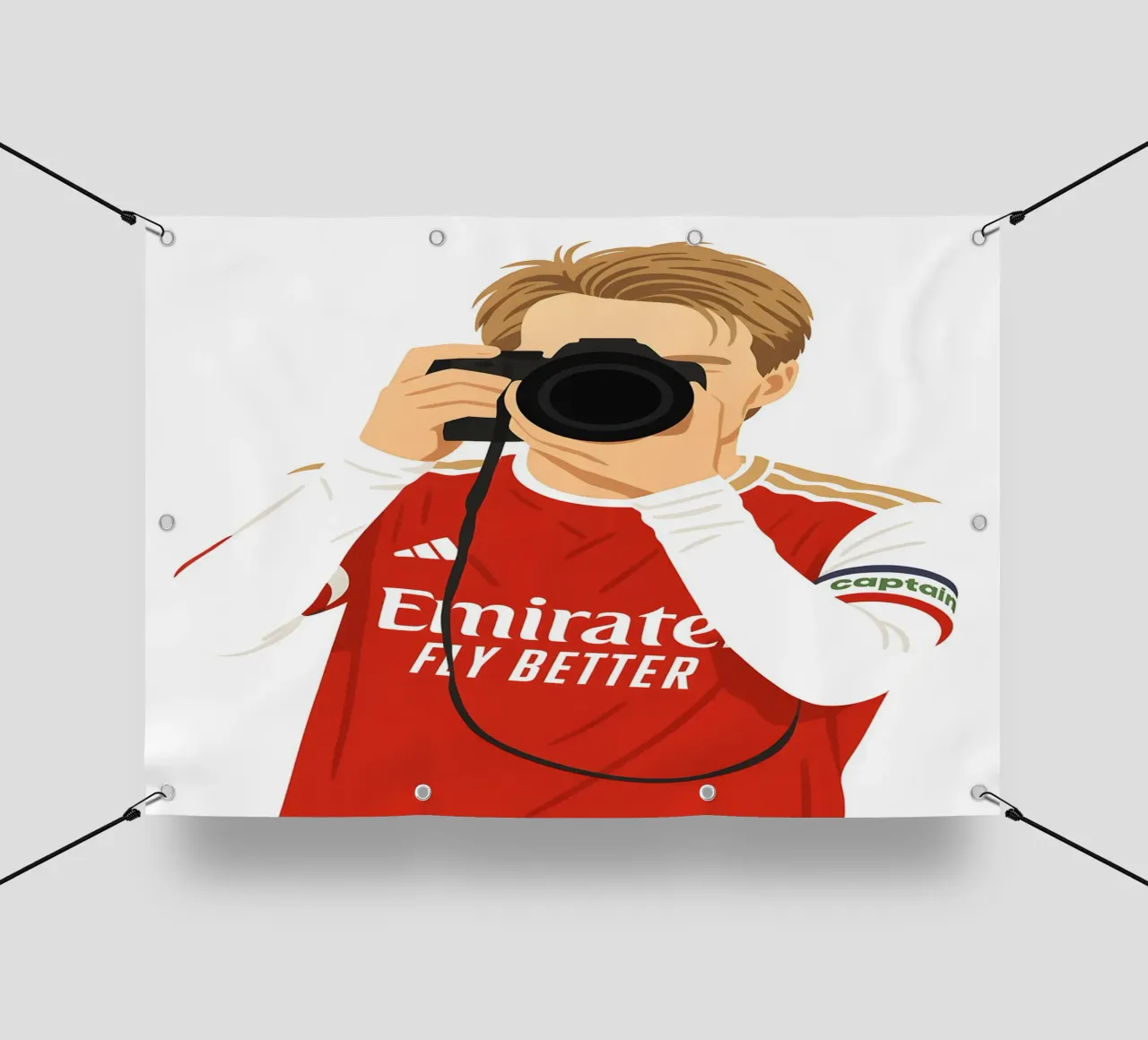 Martin Ødegaard Arsenal Minimalist telo in pvc da MoviesArt