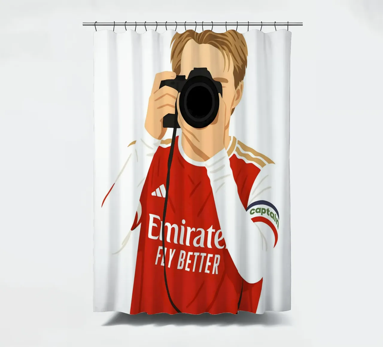Martin Ødegaard Arsenal Minimalist tenda da doccia da MoviesArt