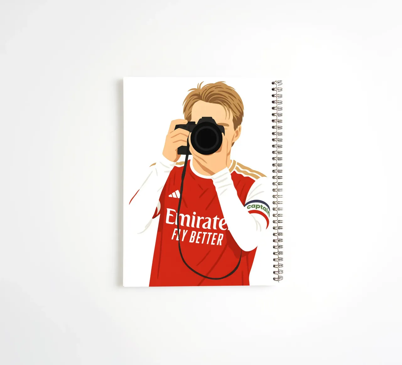 Martin Ødegaard Arsenal Minimalist spiral notebook by MoviesArt