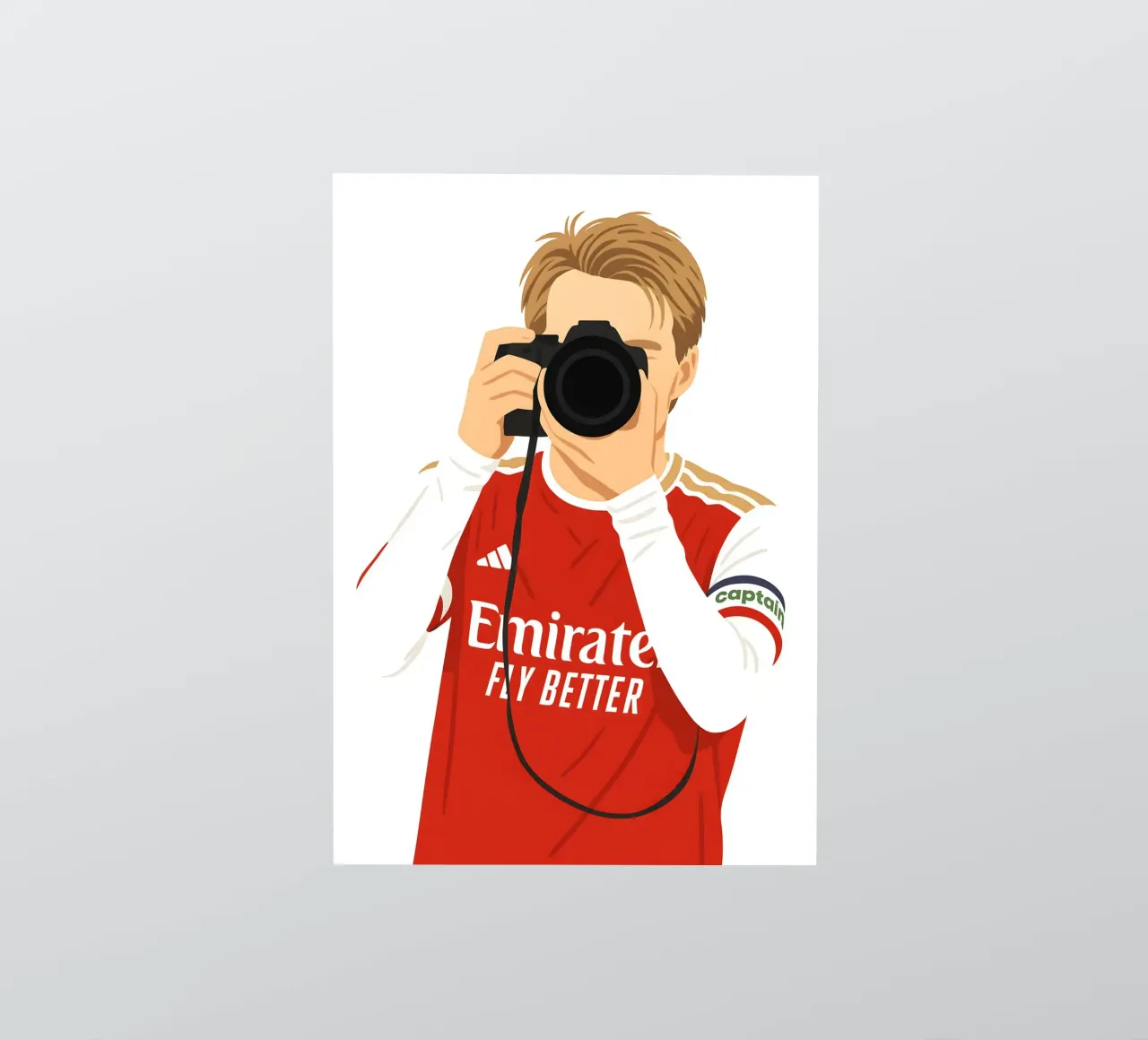 Martin Ødegaard Arsenal Minimalist adesivo da MoviesArt