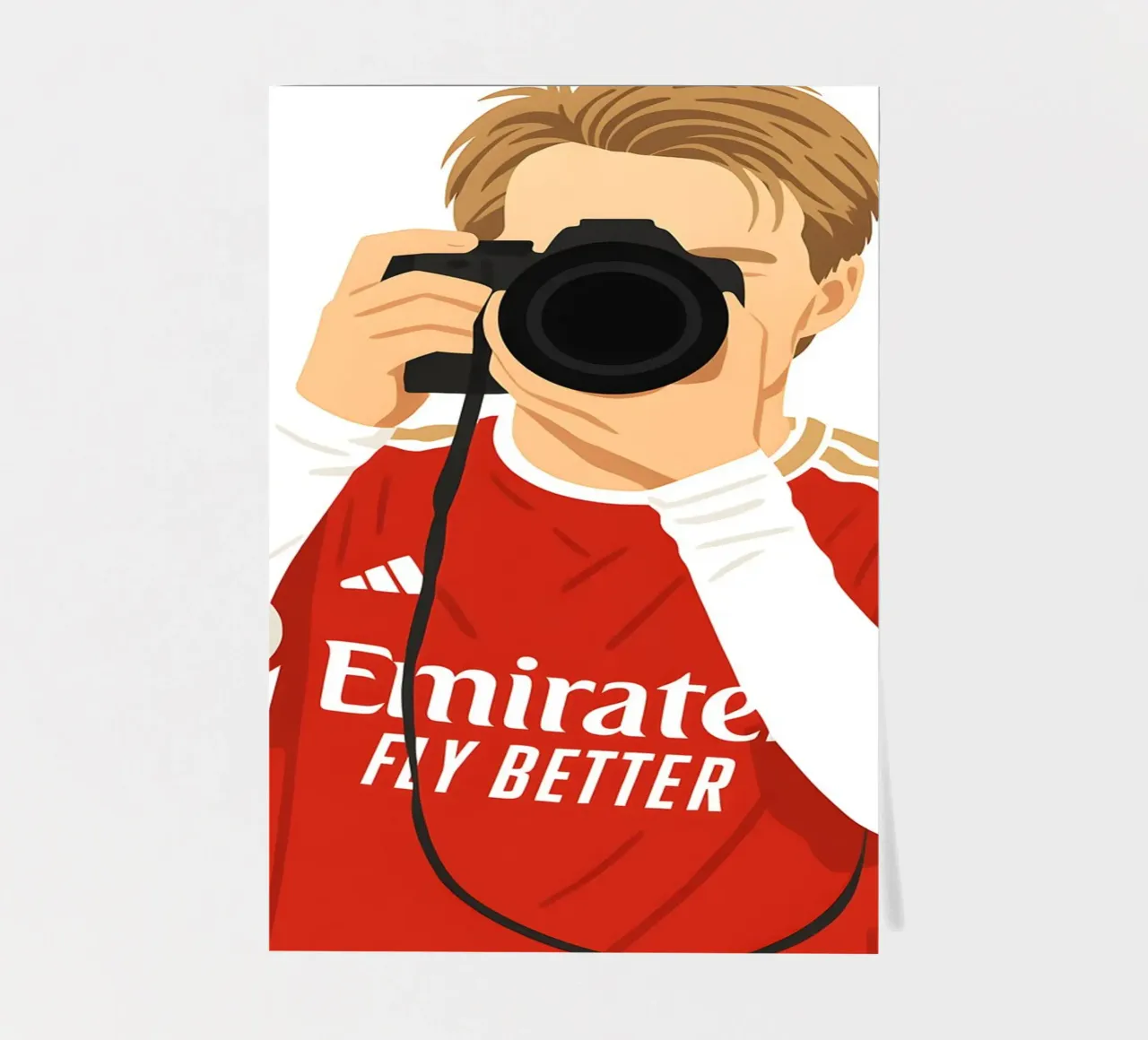 Martin Ødegaard Arsenal Minimalist foglio adesivo da MoviesArt
